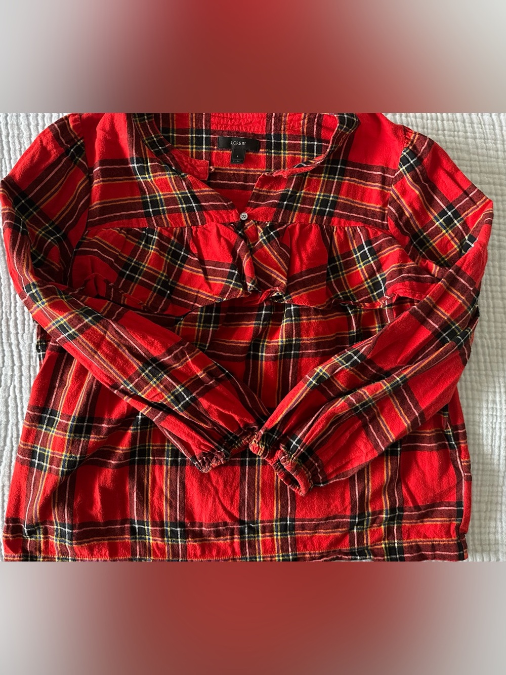 J Crew flannel top